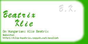 beatrix klie business card